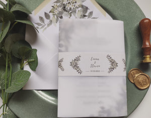 Eucalyptus Wreath Vellum Invitation