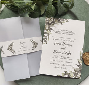 Eucalyptus Wreath Vellum Invitation