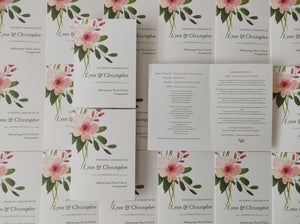 Pink Posy Order Of Service Booklet