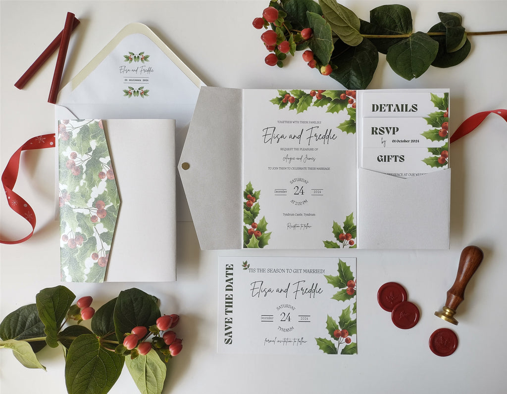 Holly Sample Invitation Package – Joy Wedding Stationery