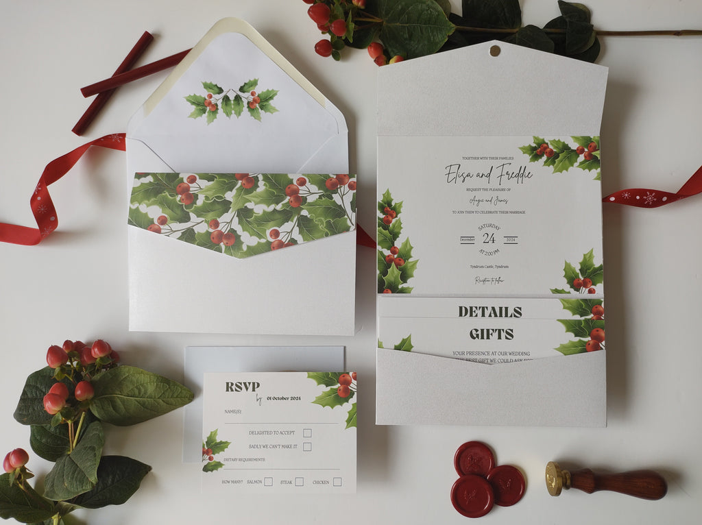 Holly Sample Invitation Package – Joy Wedding Stationery