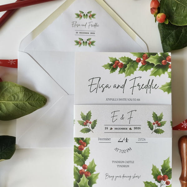 Holly Evening Invitation