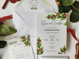 Holly Evening Invitation