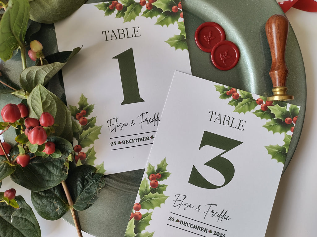 Holly Table Numbers