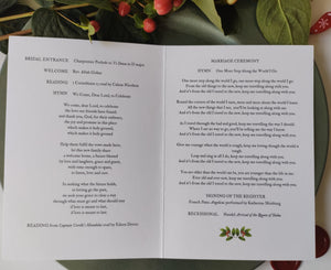 Holly Order Of Service Booklet