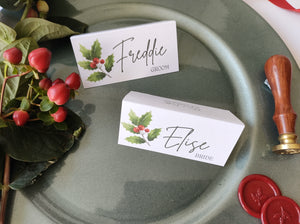 Holly Place Cards