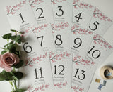 Cherry Blossom Table Numbers