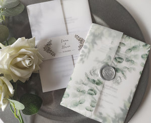 Eucalyptus Wreath Vellum Invitation