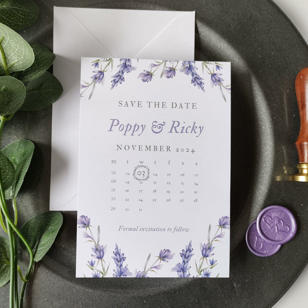 Lavender Save The Date