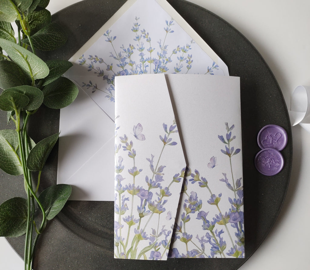 Lavender Pocket Invitation