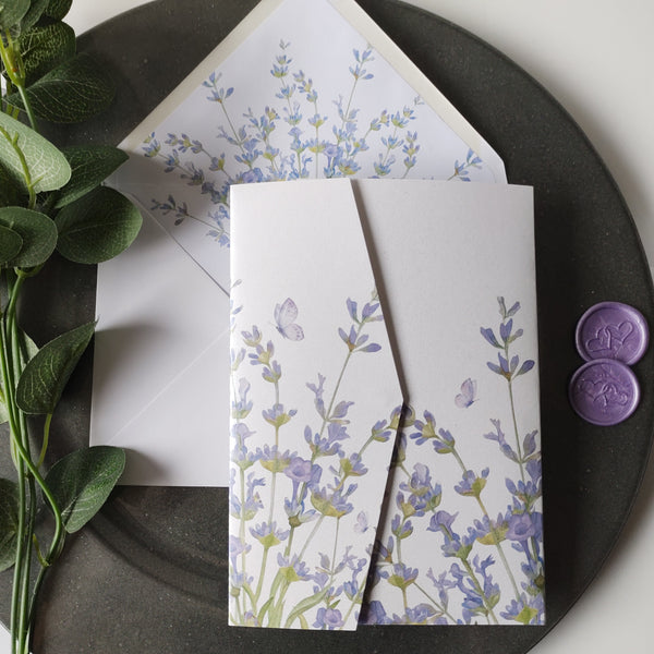 Lavender Pocket Invitation
