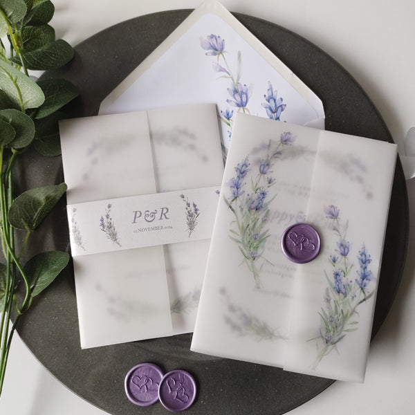Lavender Vellum Invitation