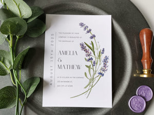 Lavender Pocket Invitation