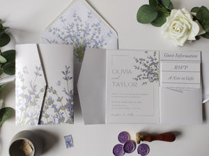 Lavender Pocket Invitation