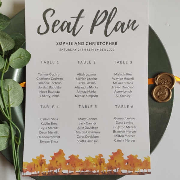 Autumn Seating Chart