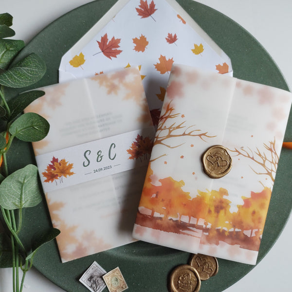 Autumn Vellum Invitation