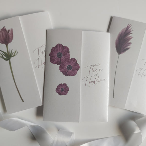 Mauve Sample Invitation Package