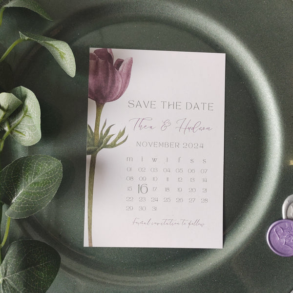Mauve Save The Date