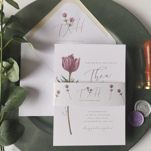 Mauve Evening Invitation