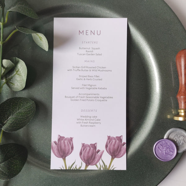 Mauve Meal Menu