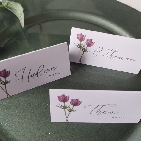 Mauve Place Cards