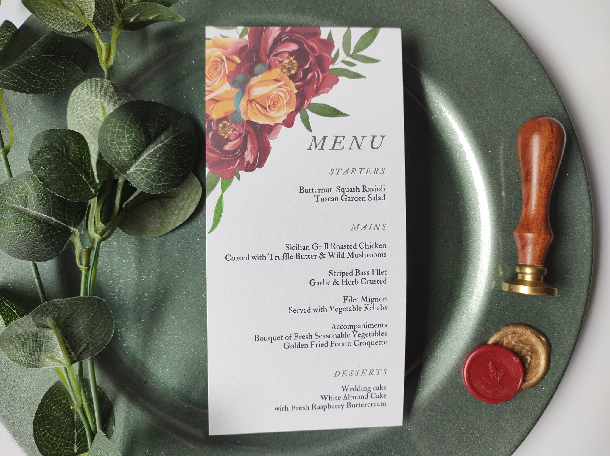 Autumn Bouquet Meal Menu