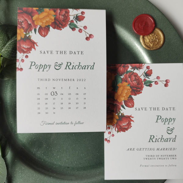 Autumn Bouquet Save The Date