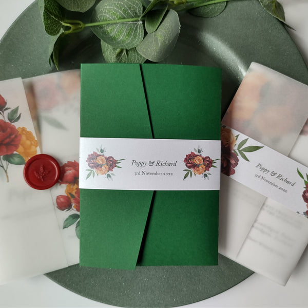 Autumn Bouquet Sample Invitation Package
