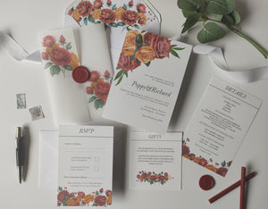 Autumn Bouquet Sample Invitation Package