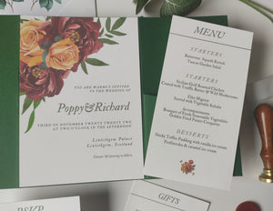 Autumn Bouquet Pocket Invitation