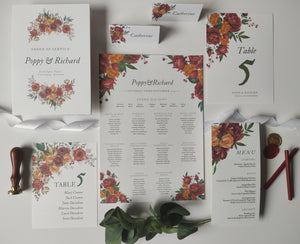 Autumn Bouquet Sample Invitation Package