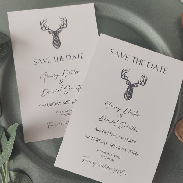 Stag Head Save The Date