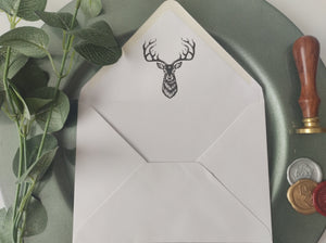 Stag Head Pocket Invitation