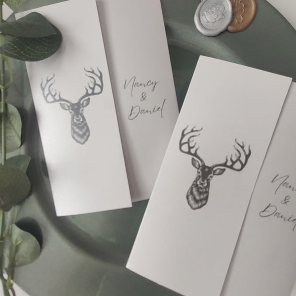 Stag Head Pocket Invitation