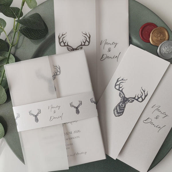 Stag Head Sample Invitation Package
