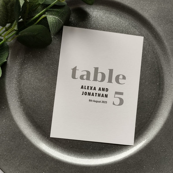 Alexa Table Numbers