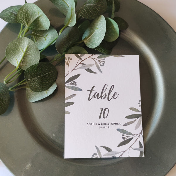 Eucalyptus Leaf Table Numbers