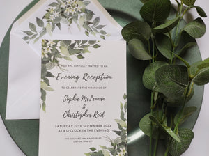 Eucalyptus Wreath Evening Invitation