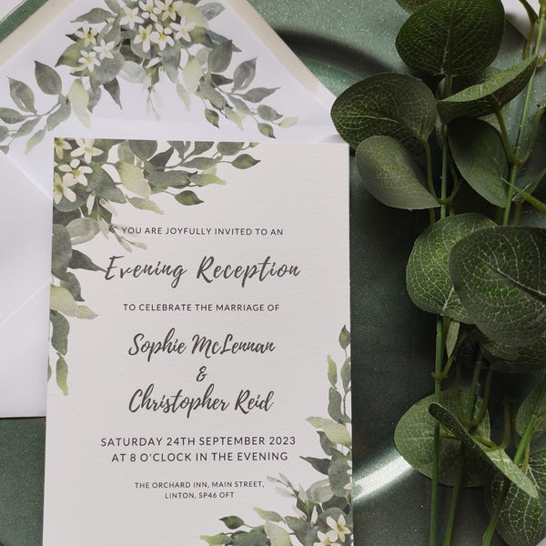 Eucalyptus Wreath Evening Invitation