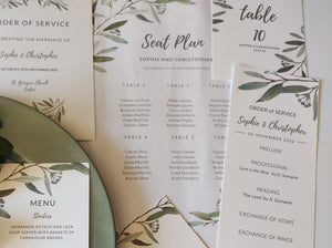 Eucalyptus Leaf Seating Chart