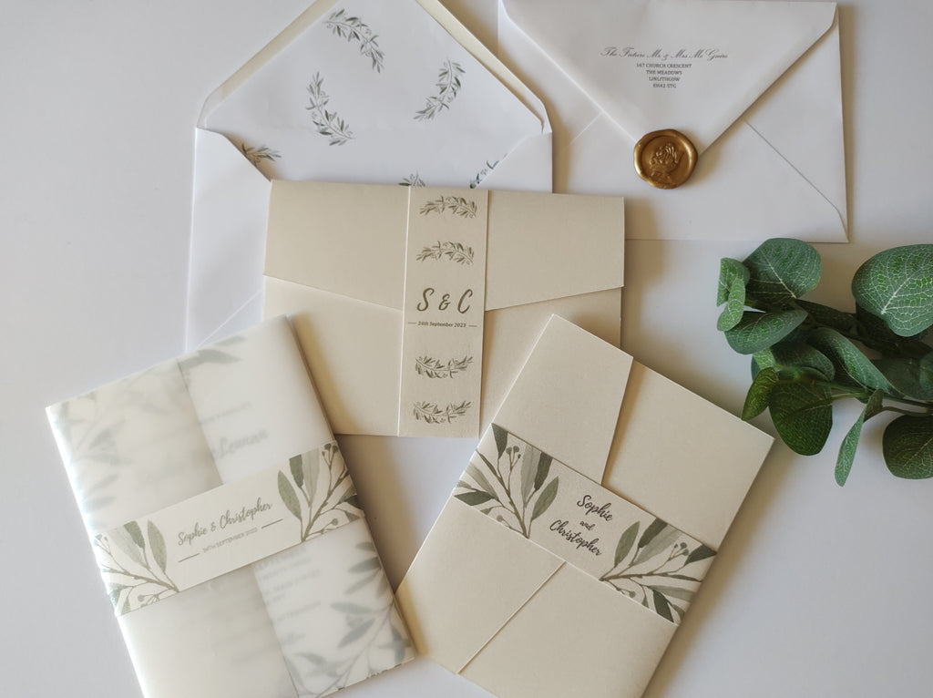 Eucalyptus Leaf Sample Invitation Package