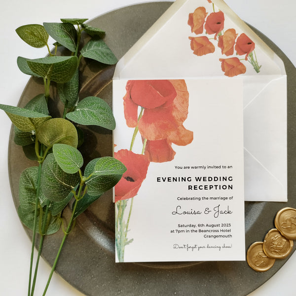Poppy Evening Invitation