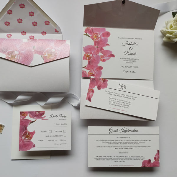 Orchid Sample Invitation Package