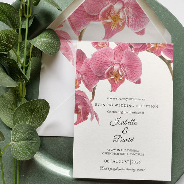 Orchid Evening Invitation