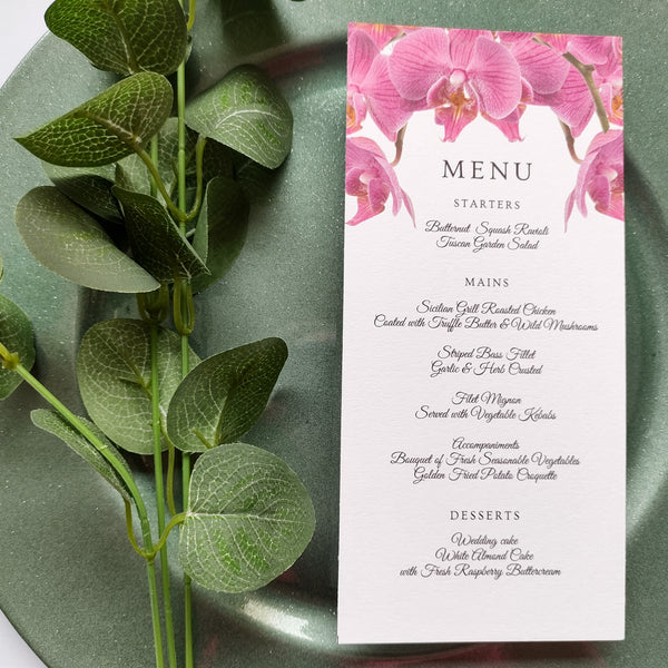 Orchid Meal Menu