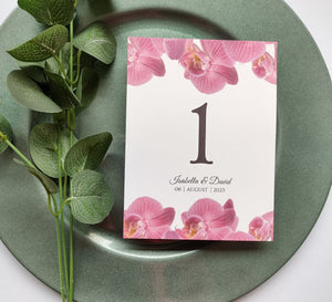 Orchid Table Numbers