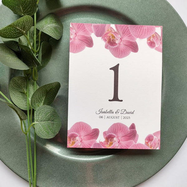 Orchid Table Numbers