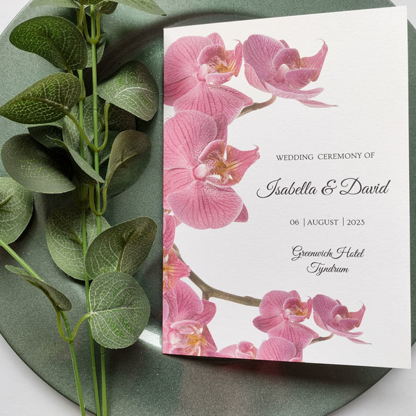 Orchid Order Of Service Booklet
