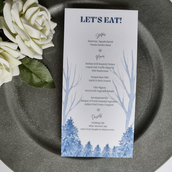 Winter Meal Menu