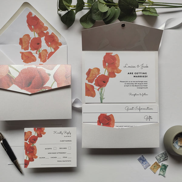 Poppy Pocket Invitation